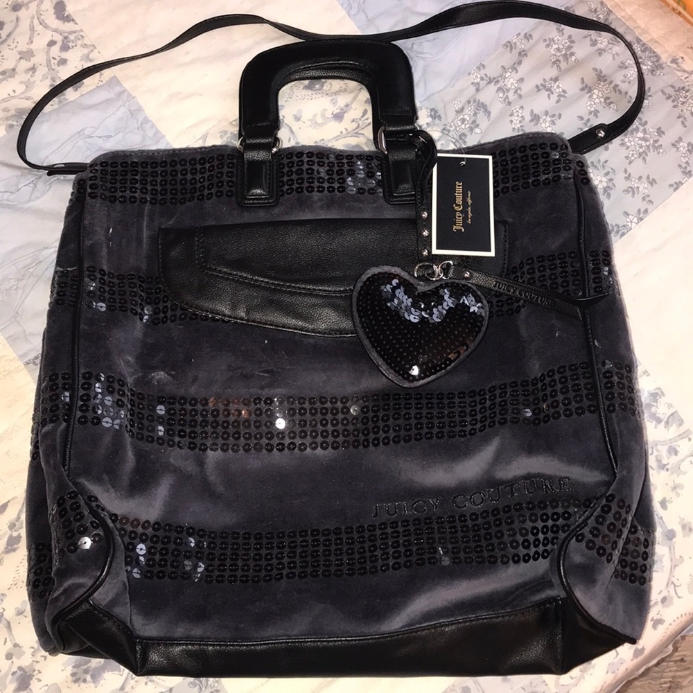 Juicy Couture sequin shoulder bag with top handles